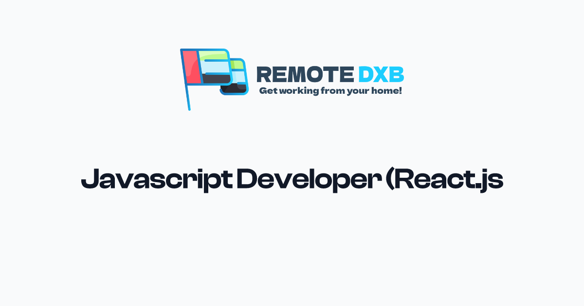 Javascript Developer (React.js) at Stadium - Remote DXB