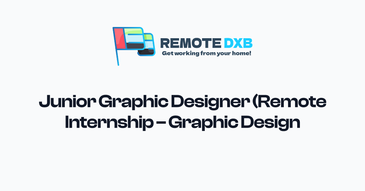 Junior Graphic Designer (Remote Internship – Graphic Design) at ...