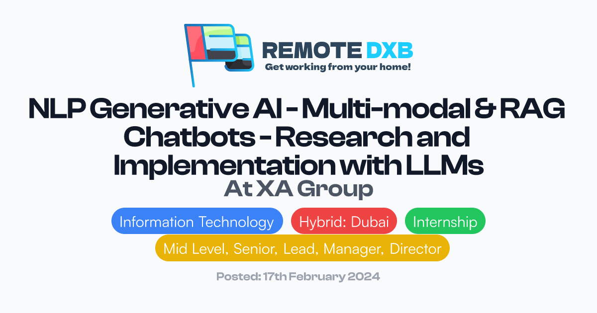 NLP Generative AI - Multi-modal & RAG Chatbots - Research and ...